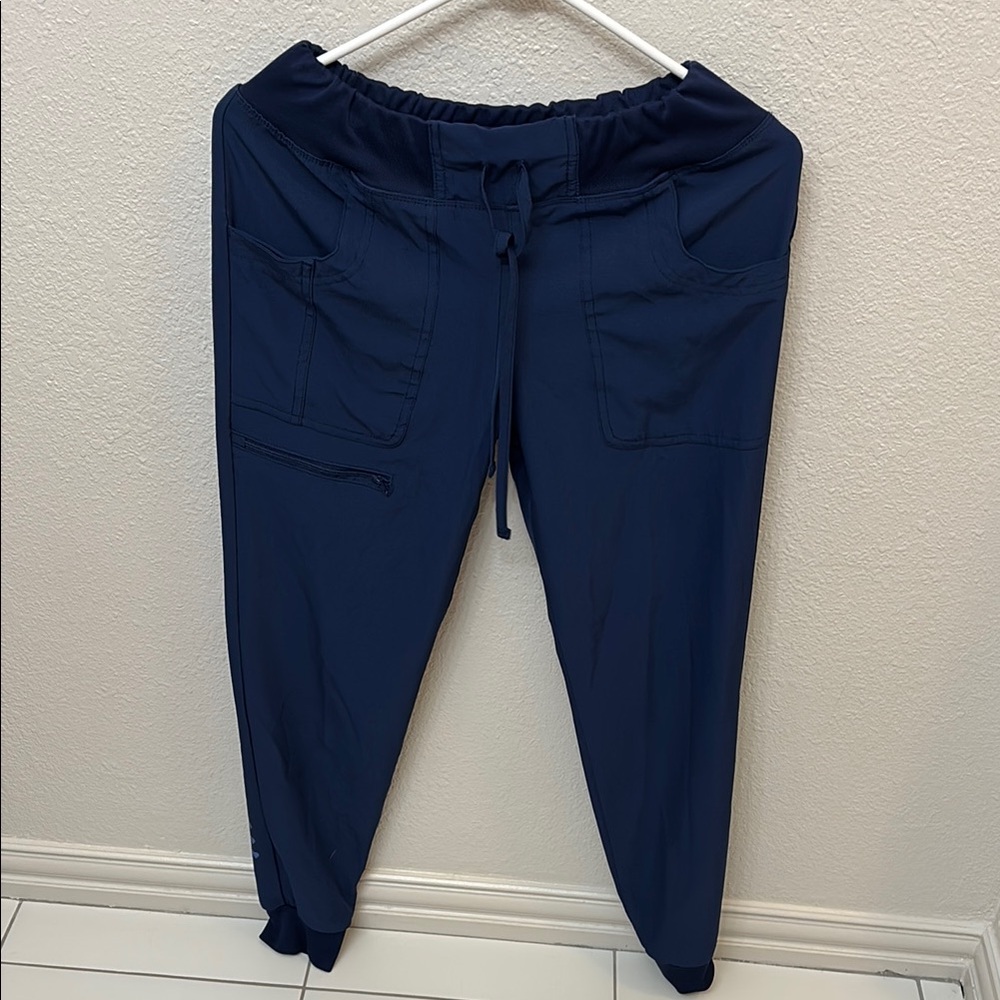 Heart Soul Navy Jogger Scrubs Relaxed Fit